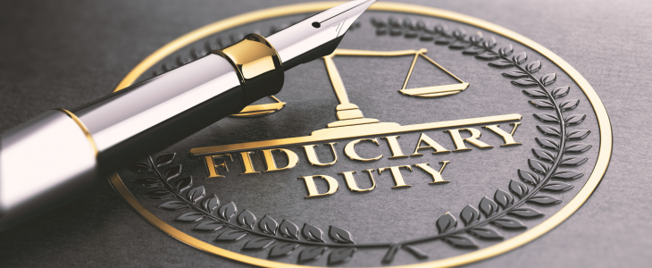 Fiduciary duty written on a page